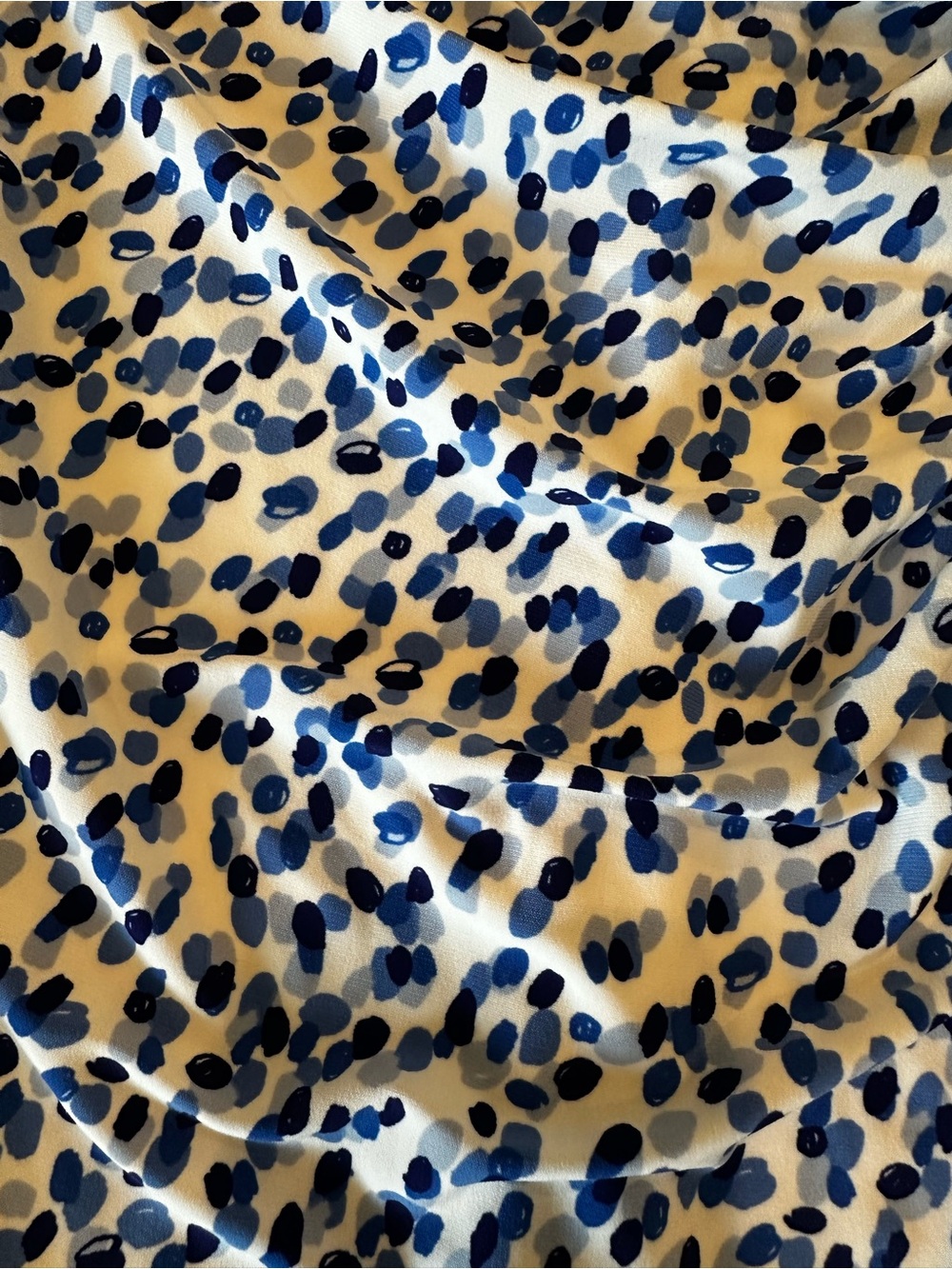 Ralph Lauren White Dress with Blue Dot Print - Picture 6 of 8